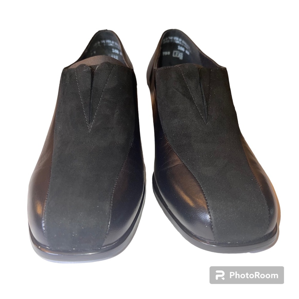 New Munro Solano Black Kid / Suede Upper Comfortable Dress Shoes Women’s Size 7W - Picture 2 of 15